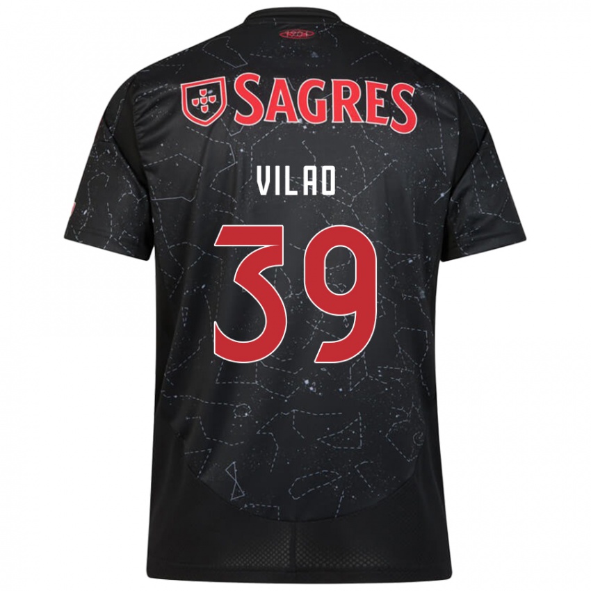 Hombre Camiseta Carolina Vilao #39 Negro Rojo 2ª Equipación 2024/25 La Camisa México