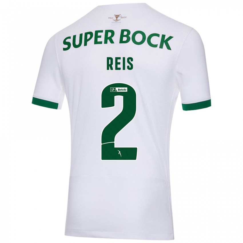 Hombre Camiseta Matheus Reis #2 Blanco Verde 2ª Equipación 2024/25 La Camisa México