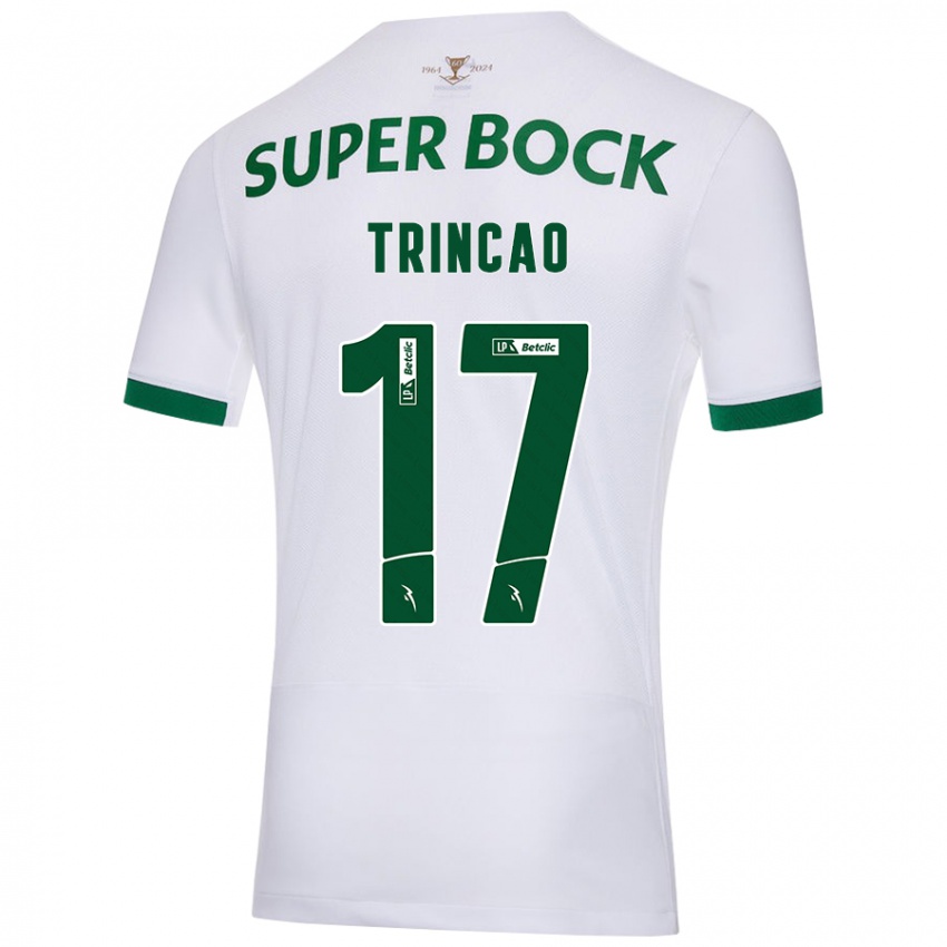 Hombre Camiseta Trincão #17 Blanco Verde 2ª Equipación 2024/25 La Camisa México