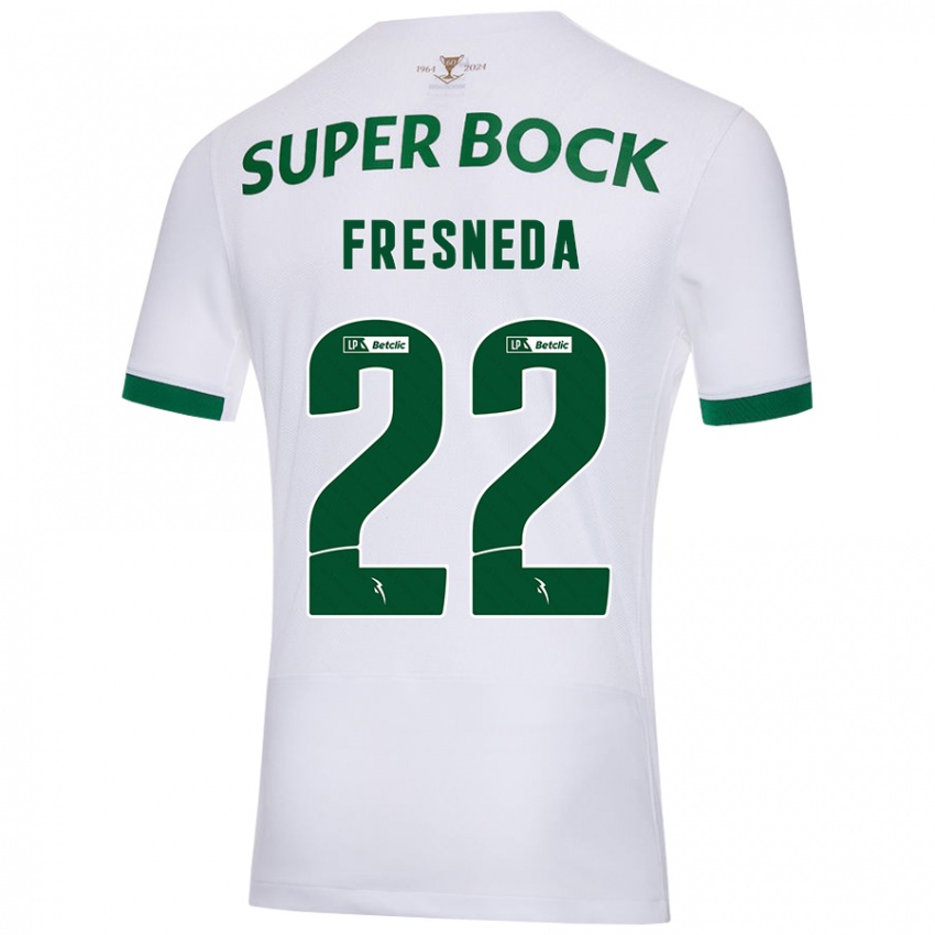 Hombre Camiseta Iván Fresneda #22 Blanco Verde 2ª Equipación 2024/25 La Camisa México