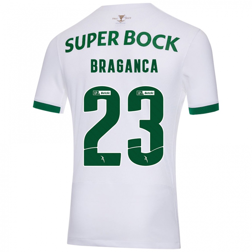 Hombre Camiseta Daniel Braganca #23 Blanco Verde 2ª Equipación 2024/25 La Camisa México