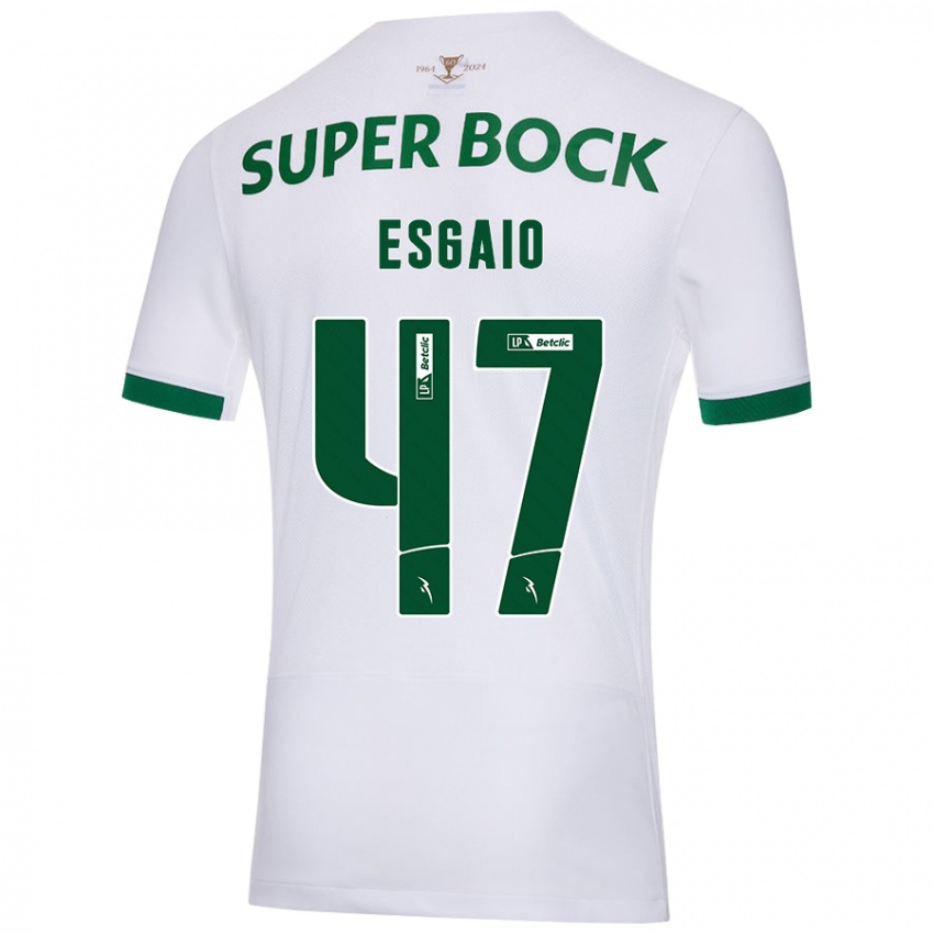 Hombre Camiseta Ricardo Esgaio #47 Blanco Verde 2ª Equipación 2024/25 La Camisa México