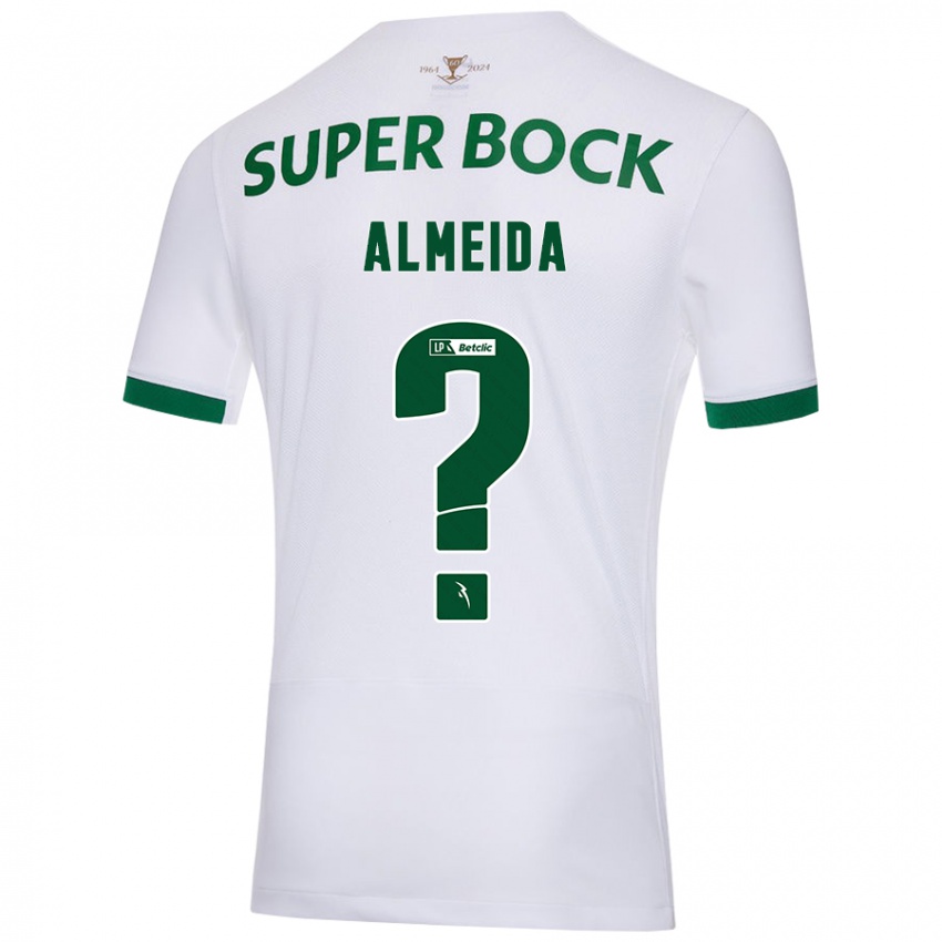 Hombre Camiseta Miguel Almeida #0 Blanco Verde 2ª Equipación 2024/25 La Camisa México