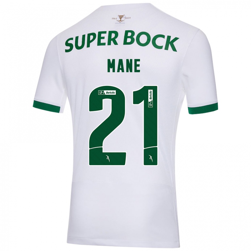 Hombre Camiseta Isnaba Mane #21 Blanco Verde 2ª Equipación 2024/25 La Camisa México