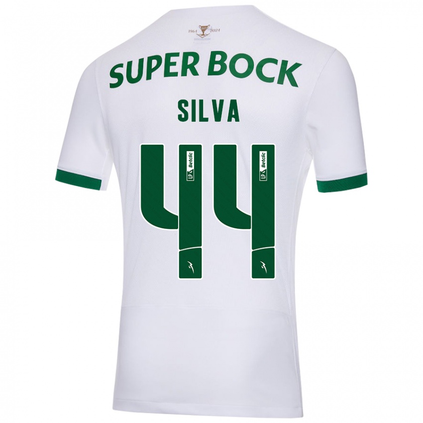 Hombre Camiseta Pedro Silva #44 Blanco Verde 2ª Equipación 2024/25 La Camisa México