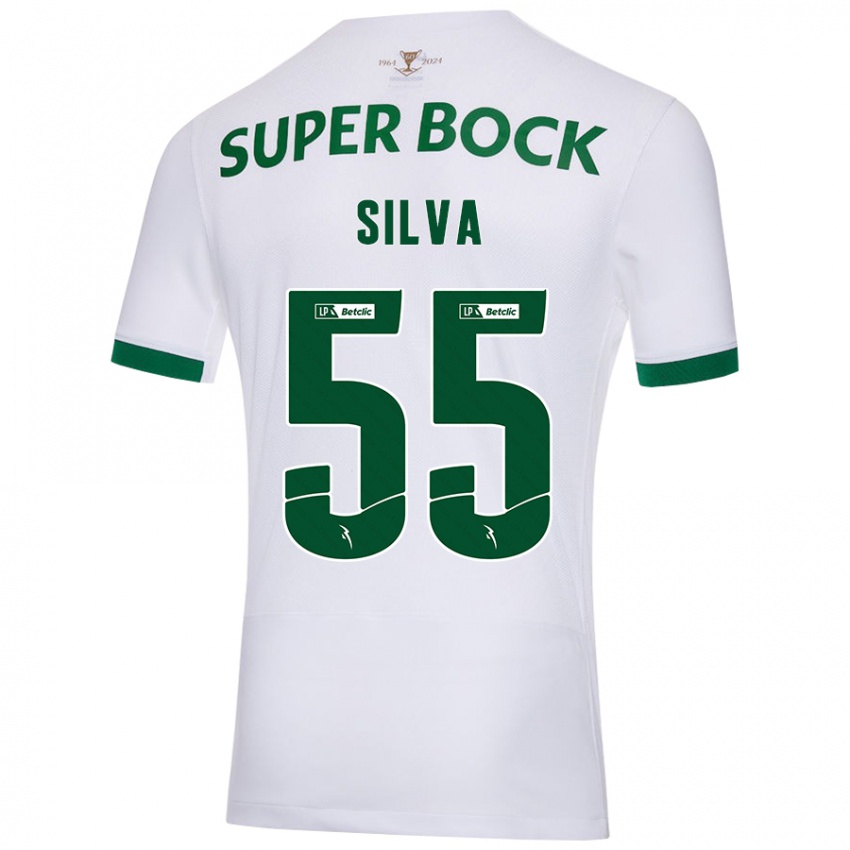 Hombre Camiseta José Silva #55 Blanco Verde 2ª Equipación 2024/25 La Camisa México