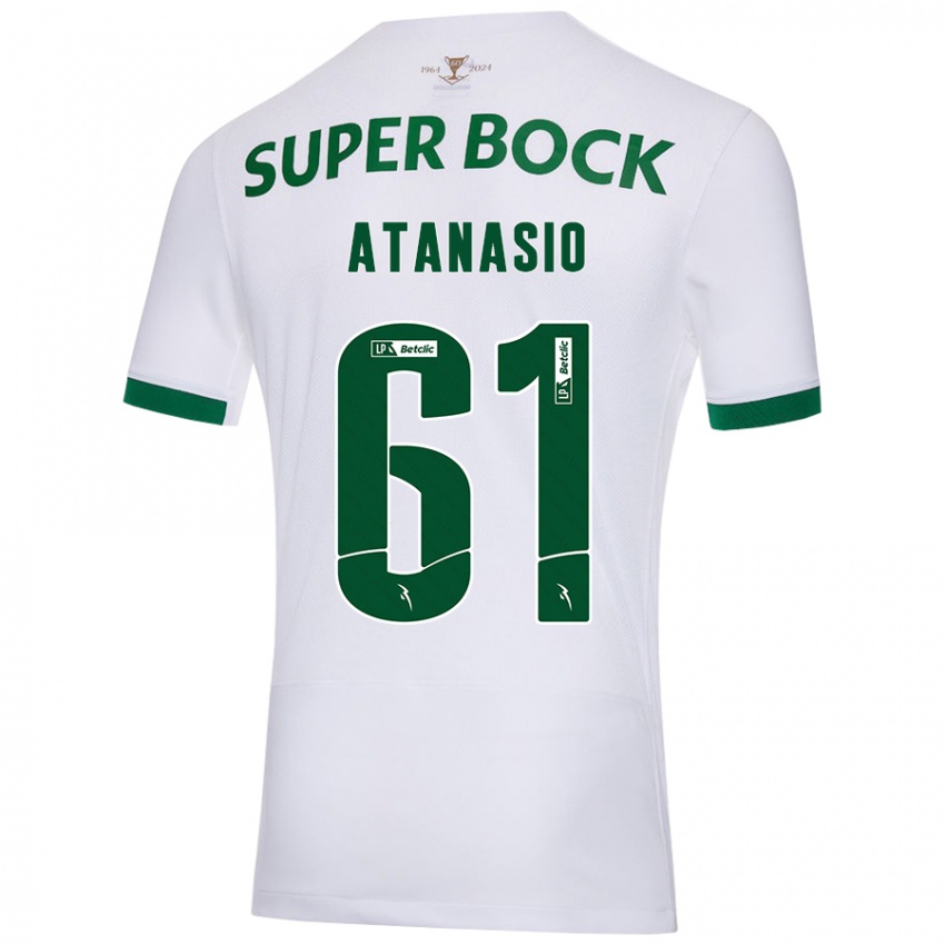 Hombre Camiseta Atanásio #61 Blanco Verde 2ª Equipación 2024/25 La Camisa México