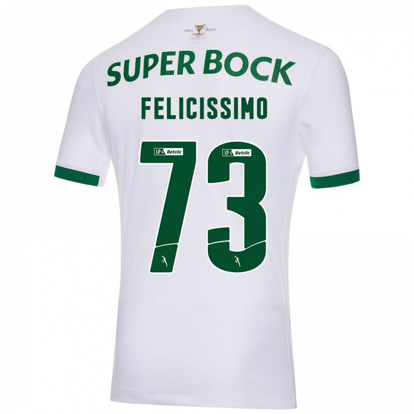 Hombre Camiseta Eduardo Felicíssimo #73 Blanco Verde 2ª Equipación 2024/25 La Camisa México