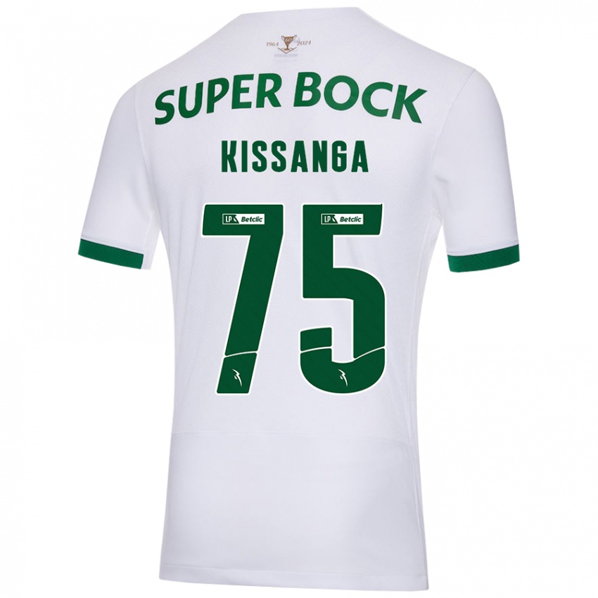 Hombre Camiseta Manuel Kissanga #75 Blanco Verde 2ª Equipación 2024/25 La Camisa México