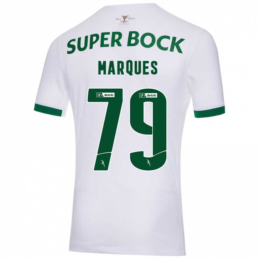 Hombre Camiseta Rodrigo Marquês #79 Blanco Verde 2ª Equipación 2024/25 La Camisa México