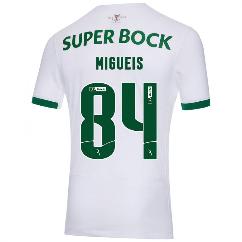 Hombre Camiseta Pedro Miguéis #84 Blanco Verde 2ª Equipación 2024/25 La Camisa México