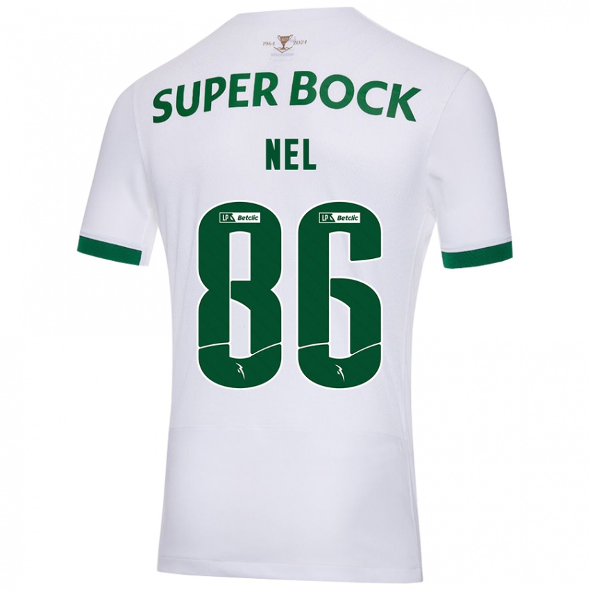 Hombre Camiseta Rafael Nel #86 Blanco Verde 2ª Equipación 2024/25 La Camisa México