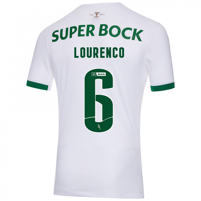 Hombre Camiseta Bruna Lourenço Urbano Costa #6 Blanco Verde 2ª Equipación 2024/25 La Camisa México