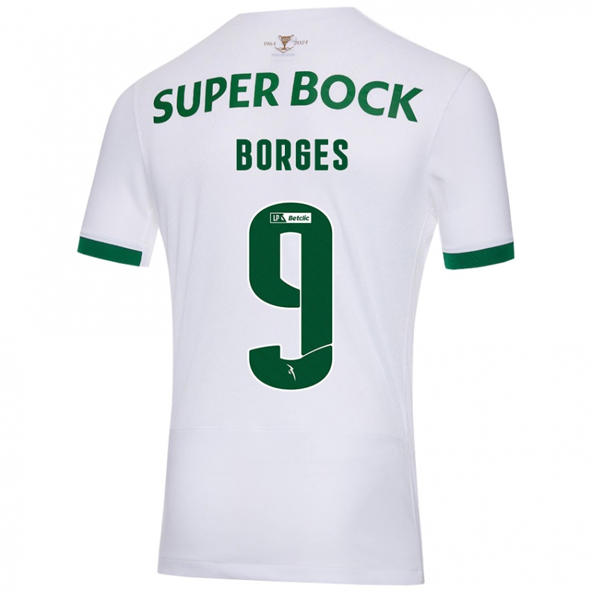 Hombre Camiseta Ana Borges #9 Blanco Verde 2ª Equipación 2024/25 La Camisa México