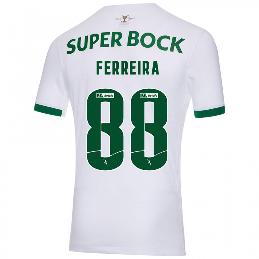 Hombre Camiseta Tiago Ferreira #88 Blanco Verde 2ª Equipación 2024/25 La Camisa México