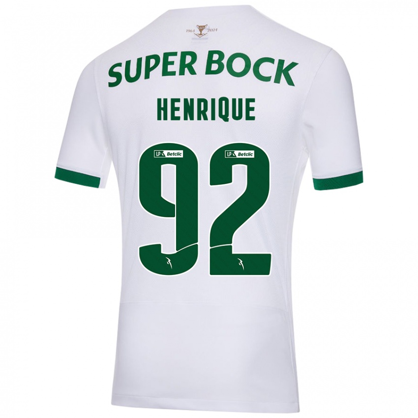 Hombre Camiseta Eduardo Henrique #92 Blanco Verde 2ª Equipación 2024/25 La Camisa México