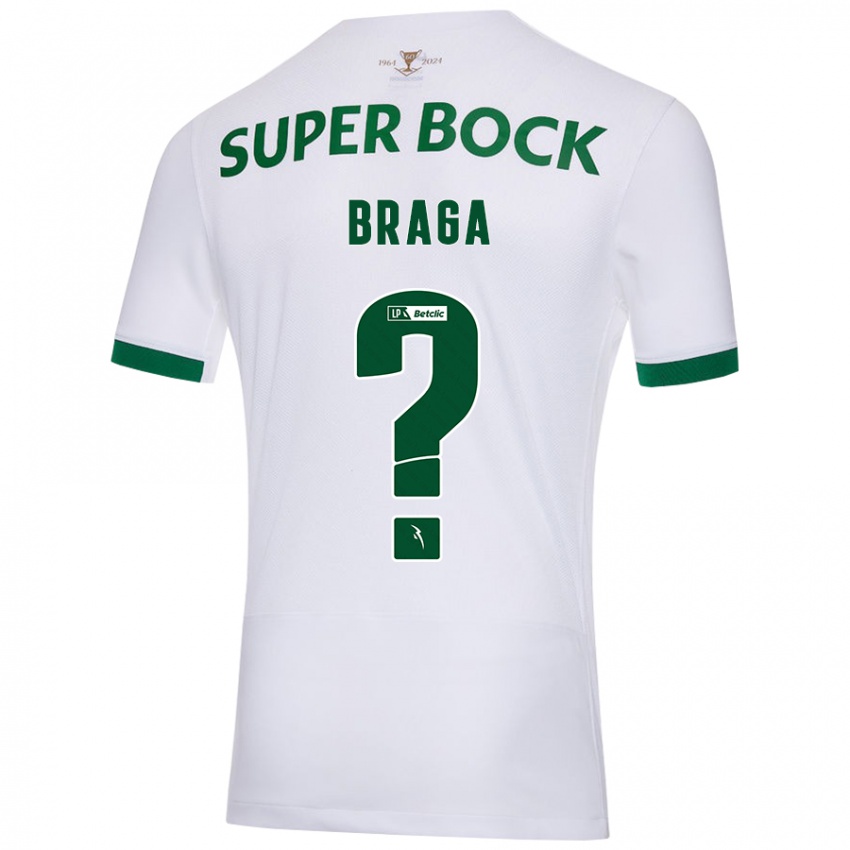 Hombre Camiseta Gonçalo Braga #0 Blanco Verde 2ª Equipación 2024/25 La Camisa México