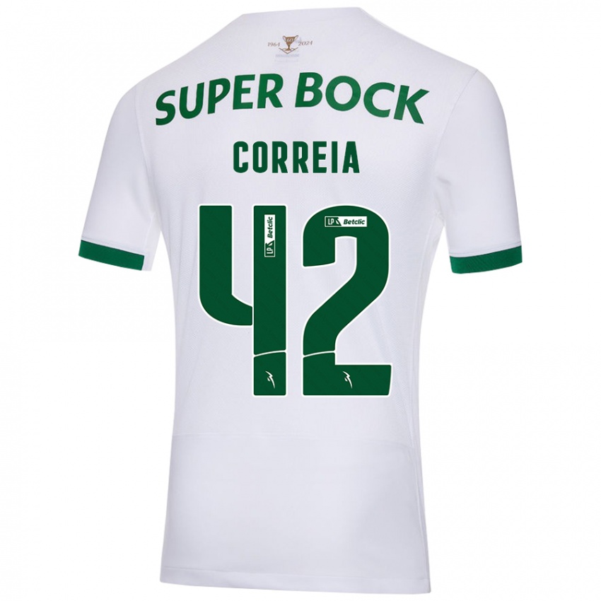 Hombre Camiseta Leonete Maísa Nozerand Correia #42 Blanco Verde 2ª Equipación 2024/25 La Camisa México