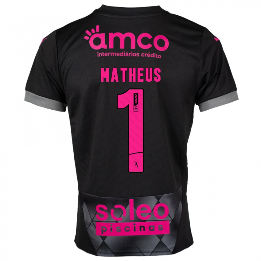 Hombre Camiseta Matheus #1 Negro Rosa 2ª Equipación 2024/25 La Camisa México