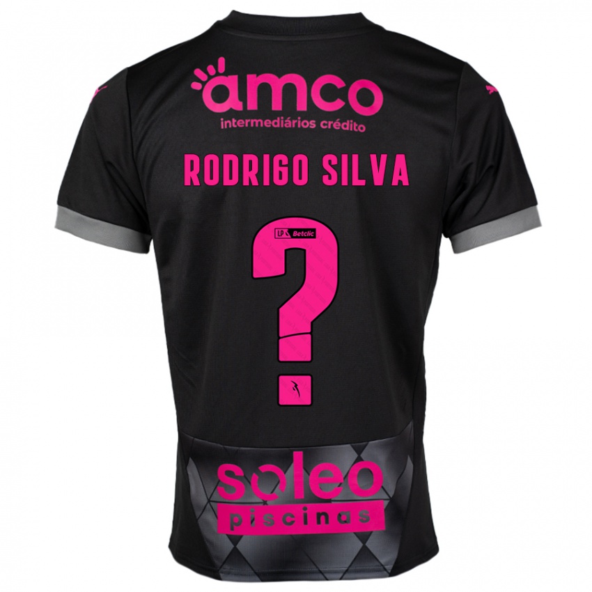 Hombre Camiseta Rodrigo Silva #0 Negro Rosa 2ª Equipación 2024/25 La Camisa México