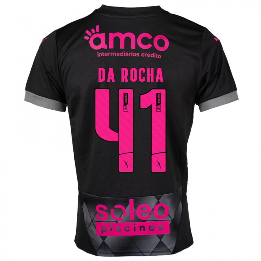 Hombre Camiseta Yanis Da Rocha #41 Negro Rosa 2ª Equipación 2024/25 La Camisa México