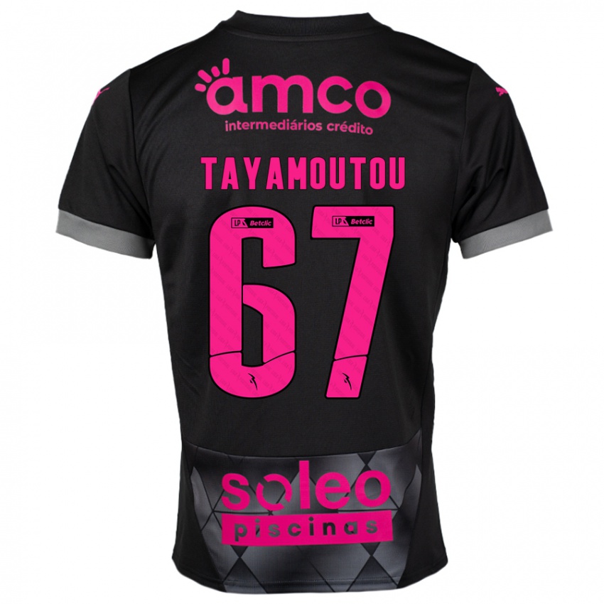 Hombre Camiseta Enzo Tayamoutou #67 Negro Rosa 2ª Equipación 2024/25 La Camisa México