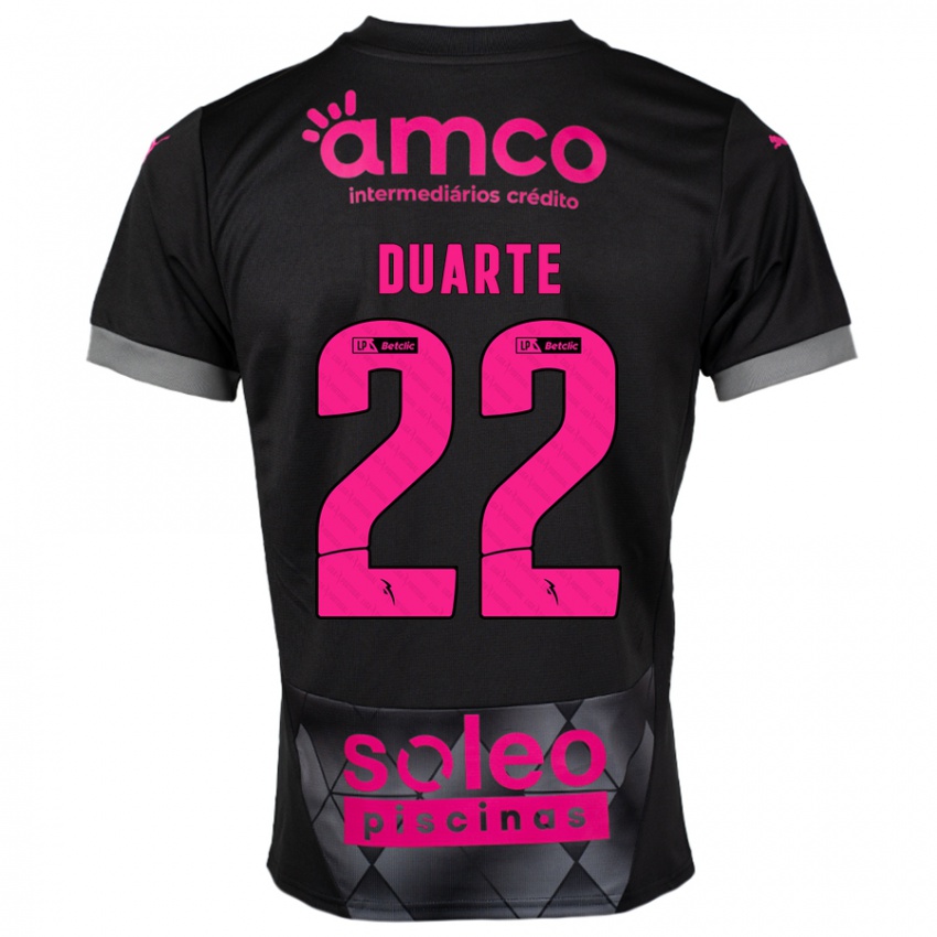 Hombre Camiseta Vânia Duarte #22 Negro Rosa 2ª Equipación 2024/25 La Camisa México