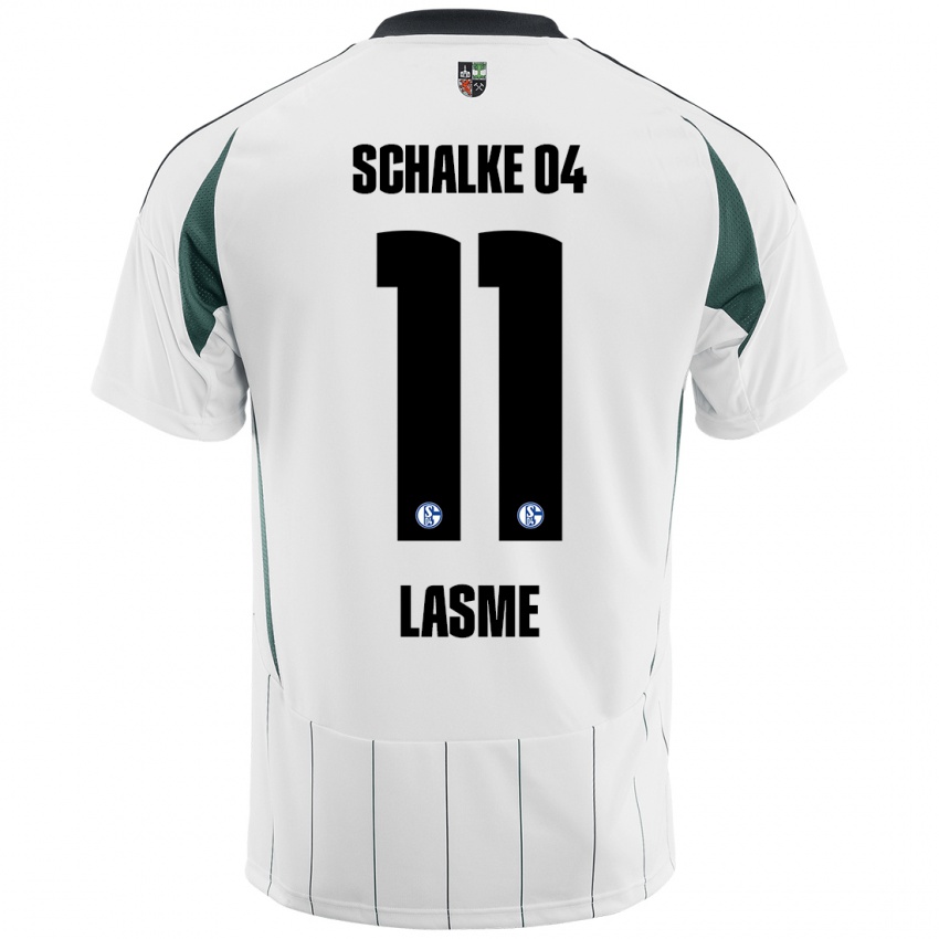 Hombre Camiseta Bryan Lasme #11 Blanco Verde 2ª Equipación 2024/25 La Camisa México