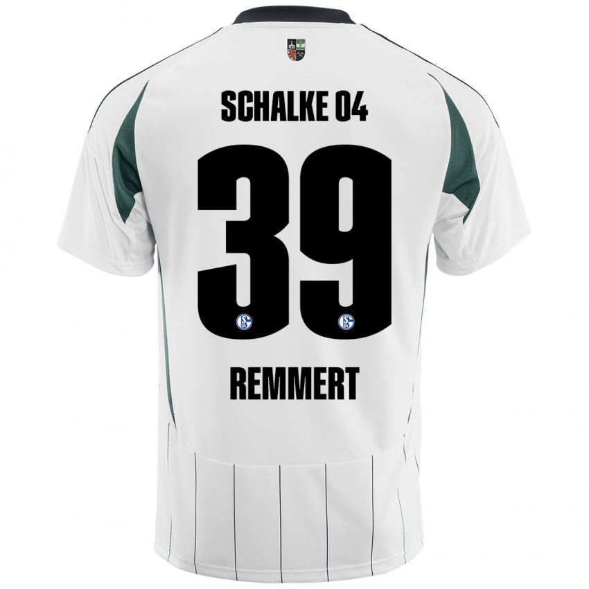 Hombre Camiseta Peter Remmert #39 Blanco Verde 2ª Equipación 2024/25 La Camisa México