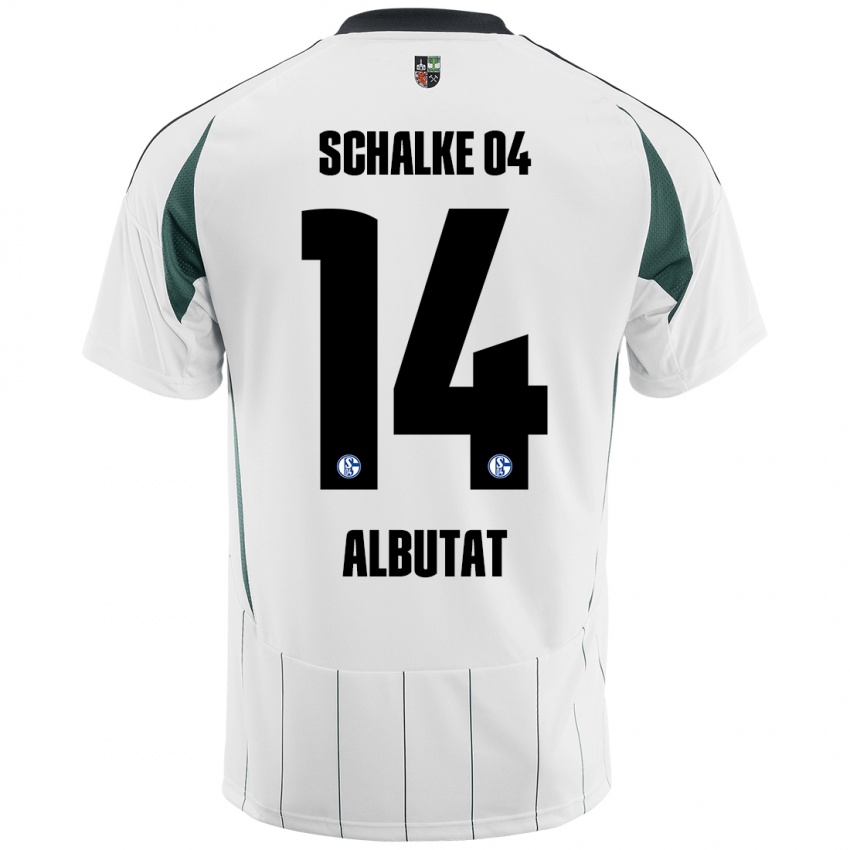 Hombre Camiseta Tim Albutat #14 Blanco Verde 2ª Equipación 2024/25 La Camisa México