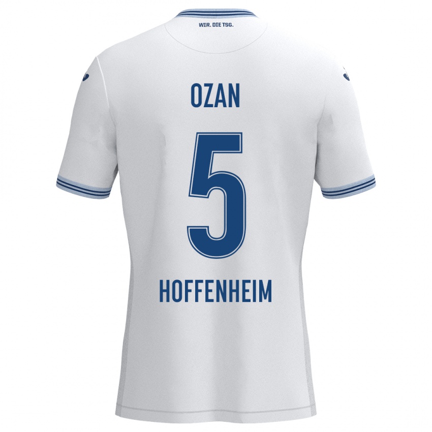 Hombre Camiseta Ozan Kabak #5 Blanco Azul 2ª Equipación 2024/25 La Camisa México