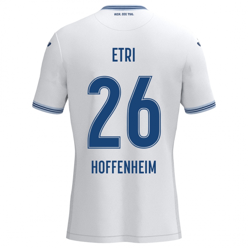 Hombre Camiseta Ahmed Etri #26 Blanco Azul 2ª Equipación 2024/25 La Camisa México