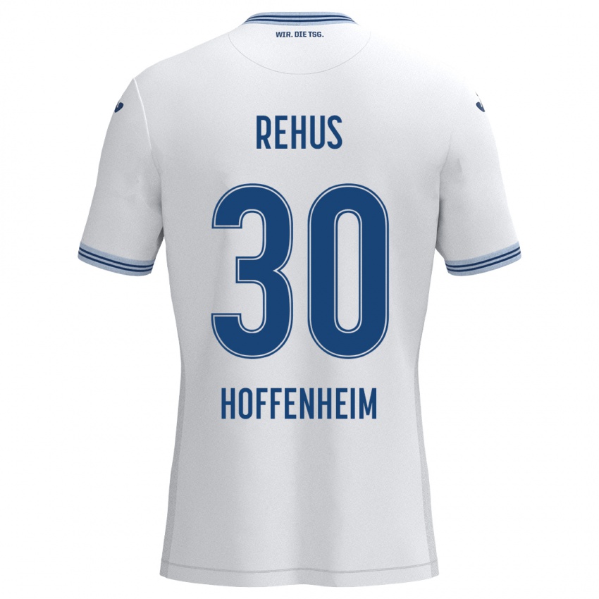 Hombre Camiseta Milan Rehus #30 Blanco Azul 2ª Equipación 2024/25 La Camisa México