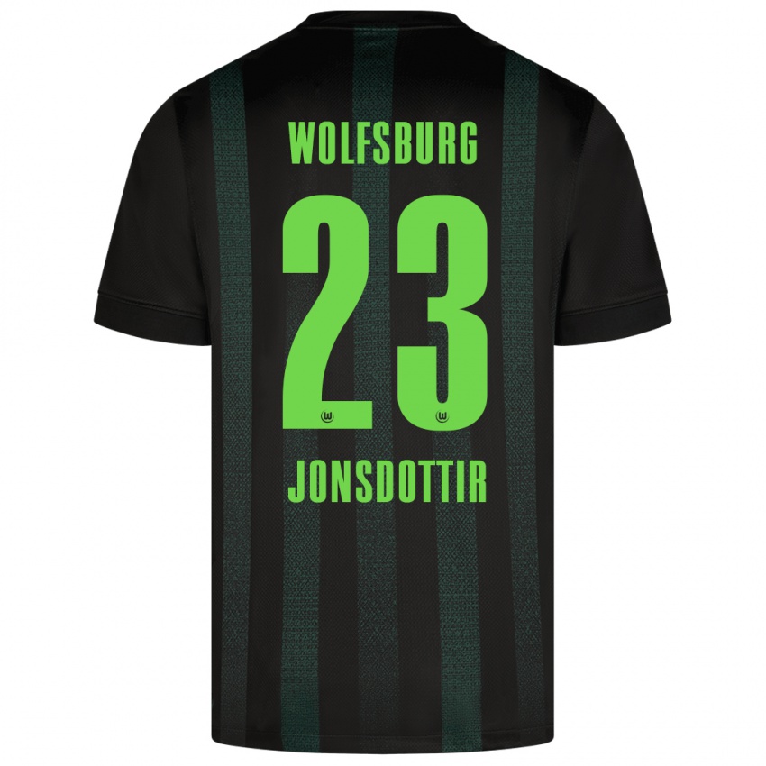 Hombre Camiseta Sveindís Jane Jónsdóttir #23 Verde Oscuro 2ª Equipación 2024/25 La Camisa México