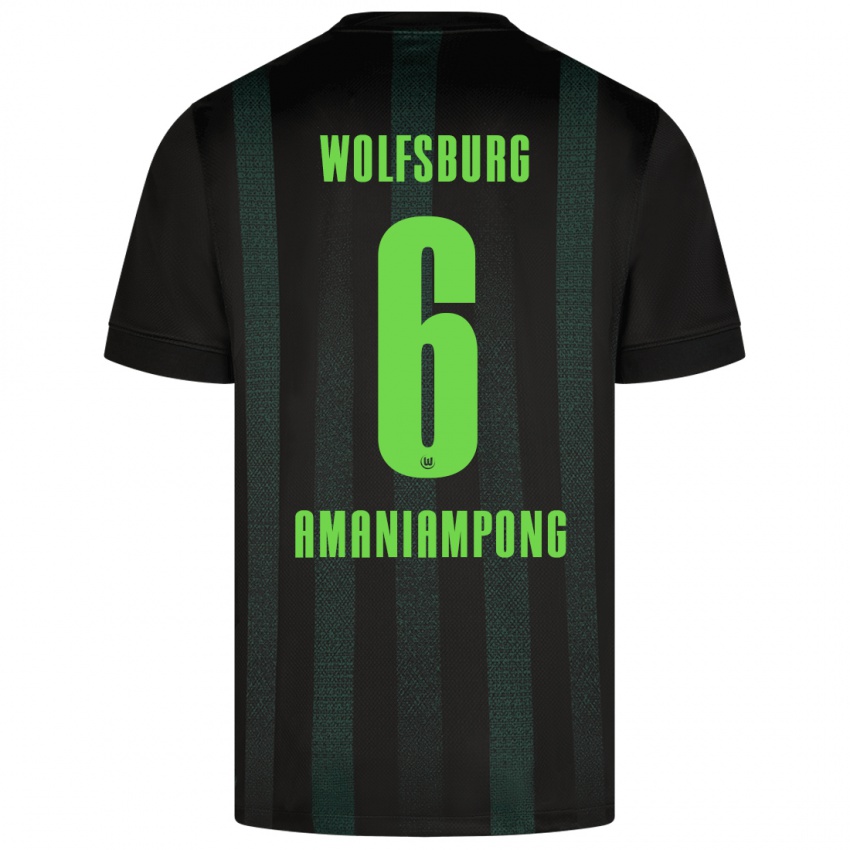 Hombre Camiseta Marces Amaniampong #6 Verde Oscuro 2ª Equipación 2024/25 La Camisa México