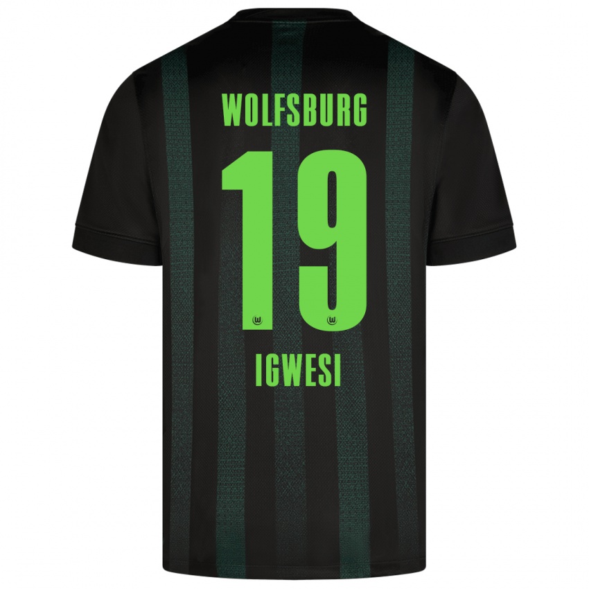 Hombre Camiseta Tyrese Igwesi #19 Verde Oscuro 2ª Equipación 2024/25 La Camisa México