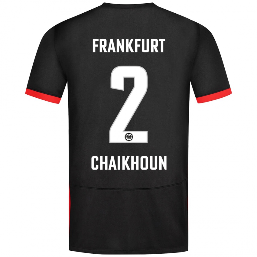 Hombre Camiseta Ayoub Chaikhoun #2 Negro 2ª Equipación 2024/25 La Camisa México