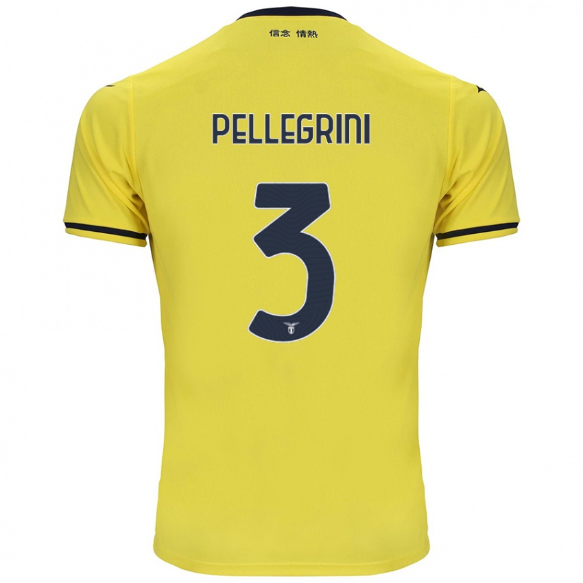 Hombre Camiseta Luca Pellegrini #3 Amarillo 2ª Equipación 2024/25 La Camisa México