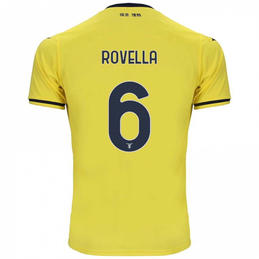 Hombre Camiseta Nicolo Rovella #6 Amarillo 2ª Equipación 2024/25 La Camisa México