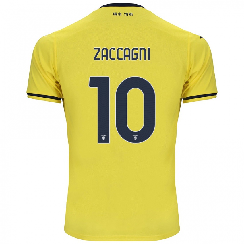 Hombre Camiseta Mattia Zaccagni #10 Amarillo 2ª Equipación 2024/25 La Camisa México