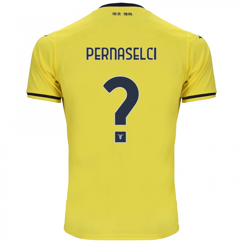 Hombre Camiseta Leonardo Pernaselci #0 Amarillo 2ª Equipación 2024/25 La Camisa México