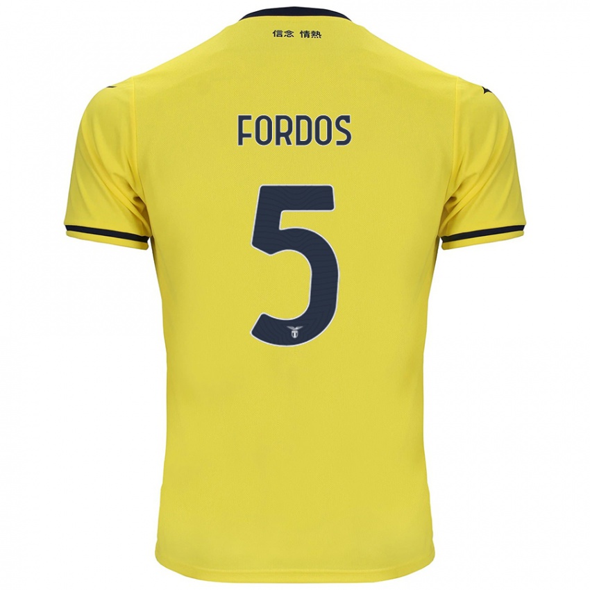 Hombre Camiseta Beatrix Fordos #5 Amarillo 2ª Equipación 2024/25 La Camisa México