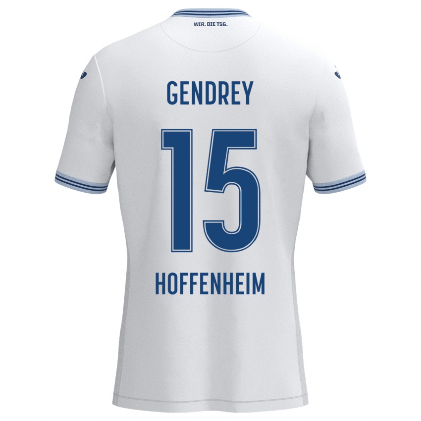 Hombre Camiseta Valentin Gendrey #15 Blanco Negro 2ª Equipación 2024/25 La Camisa México