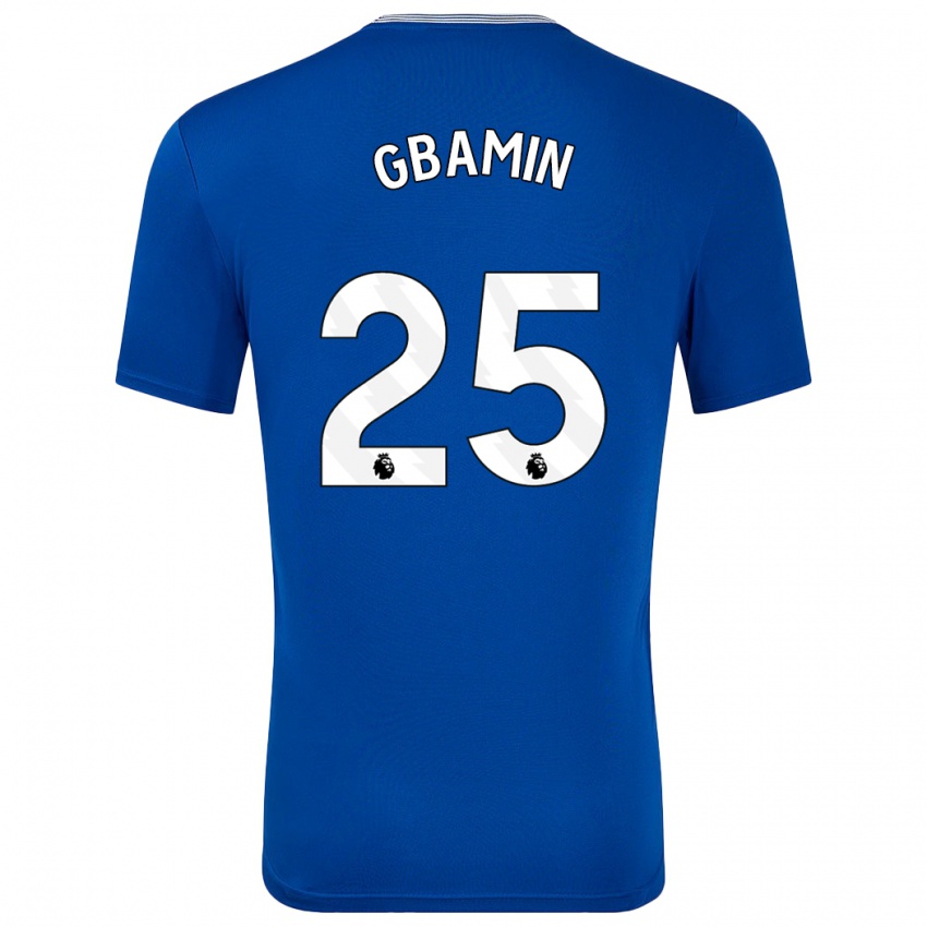 Mujer Camiseta Jean-Philippe Gbamin #25 Azul Con 1ª Equipación 2024/25 La Camisa México