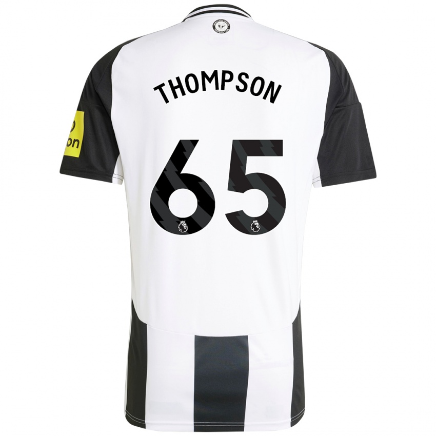 Mujer Camiseta Ciaran Thompson #65 Blanco Negro 1ª Equipación 2024/25 La Camisa México