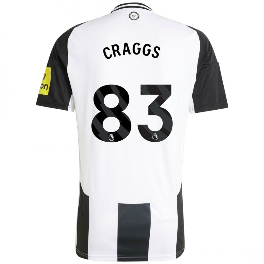 Mujer Camiseta Luke Craggs #83 Blanco Negro 1ª Equipación 2024/25 La Camisa México