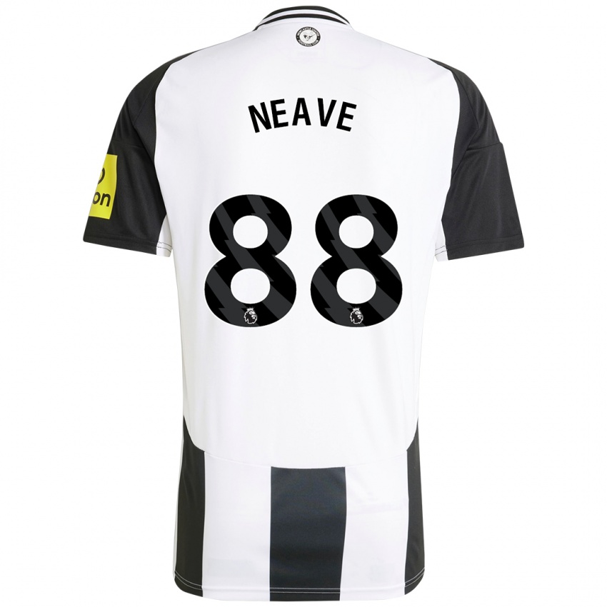 Mujer Camiseta Sean Neave #88 Blanco Negro 1ª Equipación 2024/25 La Camisa México