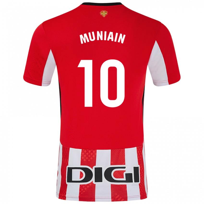 Mujer Camiseta Iker Muniain #10 Rojo Blanco 1ª Equipación 2024/25 La Camisa México