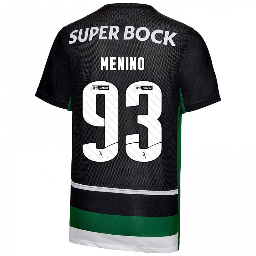 Mujer Camiseta Miguel Menino #93 Negro Blanco Verde 1ª Equipación 2024/25 La Camisa México