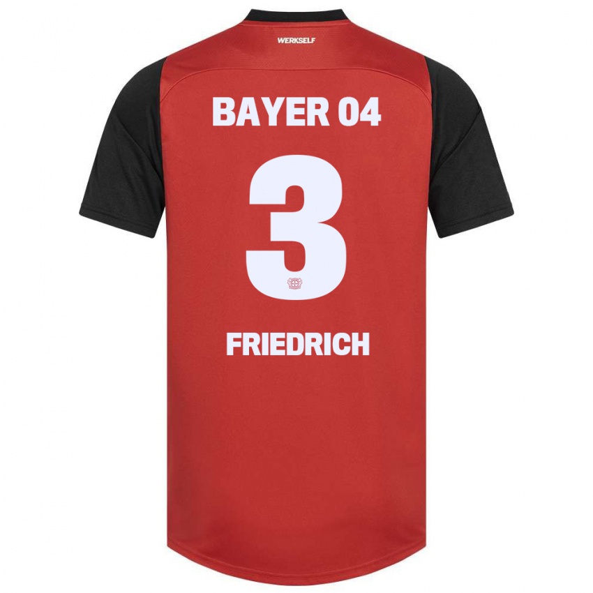 Mujer Camiseta Melissa Friedrich #3 Rojo Negro 1ª Equipación 2024/25 La Camisa México